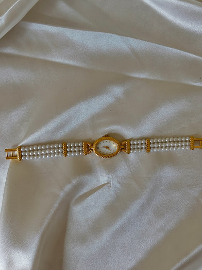 Gold Pearl Watch